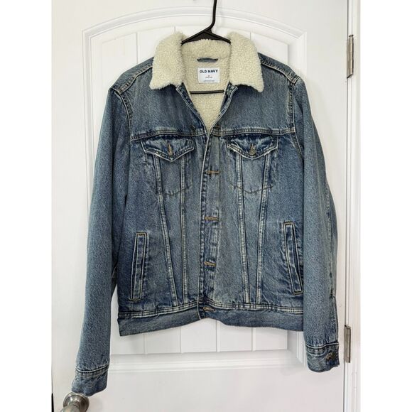 Old Navy Other - Sherpa Denim Jacket Men's Medium Grunge 90s Vintage 80s Trucker Workwear Retro